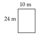  Find the area. Use  \pi \approx 3.14  when needed. -  A)   240 \mathrm{~m}^{2}  B)   480 \mathrm{~m}^{2}  C)   68 \mathrm{~m}^{2}  D)   34 \mathrm{~m}^{2}