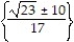 Solve the equation. Express radicals in simplest form. -  = 23 A)    B)    C)    D)   