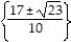 Solve the equation. Express radicals in simplest form. -  = 23 A)    B)    C)    D)   