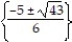 Solve the equation by completing the square. -6x<sup>2</sup> + 10x + 3 = 0 A)    B)    C)    D)   