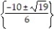Solve the equation by completing the square. -6x<sup>2</sup> + 10x = - 1 A)    B)    C)    D)   