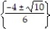 Use the quadratic formula to solve the equation. Simplify any radicals. -3x<sup>2</sup> + 8x = -2 A)    B)    C)    D)   