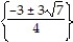 Use the quadratic formula to solve the equation. Simplify any radicals. -2   = 3x - 9 A)    B)    C)    D)  