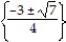 Solve the equation. Express radicals in simplest form. -0.2   + 0.6m + 0.1 = 0 A)    B)    C)    D)   