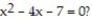Answer the question. -Which one of the following methods cannot be used to solve the equation   A)  Completing the square B)  Factoring C)  All of the methods can be used. D)  Quadratic formula