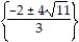 Solve by using the square root property. -(3x + 2) <sup>2</sup> = 44 A)    B)    C)    D)   