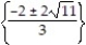 Solve by using the square root property. -(3x + 2) <sup>2</sup> = 44 A)    B)    C)    D)   