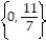 Solve by the quadratic formula. -7m<sup>2</sup> + 11m = 0 A)    B)    C)    D)   