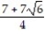 Solve by the method of your choice. -  = 294 A)    B)    C)    D)   