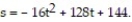 Solve the problem -A ball is thrown vertically upward from the top of a building 144 feet tall with an initial velocity of 128 feet per second. The height, s (in feet) , of the ball after t seconds is given by   After how many seconds does the ball strike the ground? A)  11 sec B)  145 sec C)  8 sec D)  9 sec