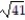 Use the Pythagorean theorem to find the length of the unknown side of the right triangle. Express your answer as a simplified radical. -  A)  9   B)  3   C)  3   D)  9  