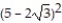 Choose the one alternative that best completes the statement or answers the question.    Simplify the expression. -  A)  37 + 20   B)  25 - 4   C)  25 + 4   D)  37 - 20  