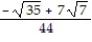 Rationalize the denominator. Write the quotient in lowest terms. -  A)    B)    C)    D)   
