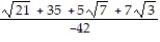 Rationalize the denominator. Write the quotient in lowest terms. -  A)    B)    C)    D)   