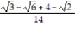 Rationalize the denominator. Write the quotient in lowest terms. -  A)    B)    C)    D)   