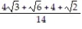 Rationalize the denominator. Write the quotient in lowest terms. -  A)    B)    C)    D)   