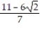 Rationalize the denominator. Write the quotient in lowest terms. -  A)  1 B)    C)    D)   