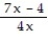 Choose the one alternative that best completes the statement or answers the question.    Find the numerical value of the rational expression for the given value of x. -  , x = 3 A)    B)    C)    D)  -  