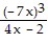 Choose the one alternative that best completes the statement or answers the question.    Find the numerical value of the rational expression for the given value of x. -  , x = 3 A)    B)  -   C)  -   D)   