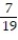 Choose the one alternative that best completes the statement or answers the question.    Find the numerical value of the rational expression for the given value of x. -  , x = -3 A)  -   B)    C)  -   D)   