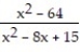 Find all values that make the expression undefined. -  A)  8, -8 B)  3, 5 C)  -3, -5 D)  0