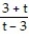 Write the rational expression in lowest terms. -  A)  1 B)  -1 C)  -t D)  Already in lowest terms