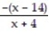 Find the expression that is equivalent to the given rational expression. --   A)  -   B)  -   C)    D)  -  