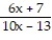 Find the expression that is equivalent to the given rational expression. --   A)    B)    C)    D)   