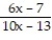 Find the expression that is equivalent to the given rational expression. --   A)    B)    C)    D)   