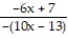 Find the expression that is equivalent to the given rational expression. --   A)    B)    C)    D)   