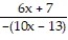 Find the expression that is equivalent to the given rational expression. --   A)    B)    C)    D)   