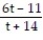 Find the expression that is equivalent to the given rational expression. --   A)    B)    C)    D)   