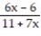 Find the expression that is equivalent to the given rational expression. -  A)    B)    C)    D)  -  