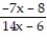 Find the expression that is equivalent to the given rational expression. -  A)    B)    C)  -   D)  -  
