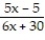 Multiply or divide as indicated. Write the answer in lowest terms. -  .   A)    B)    C)    D)  30x