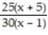 Multiply or divide as indicated. Write the answer in lowest terms. -  .   A)    B)    C)    D)  30x