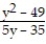 Multiply or divide as indicated. Write the answer in lowest terms. -  ÷   A)    B)  y + 3 C)    D)   