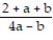 Multiply or divide as indicated. Write the answer in lowest terms. -  .   A)    B)  2 - a - b C)    D)   
