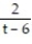 Find the LCD for the fractions in the list. -  ,   A)  10 B)  t C)  t(t - 6)  D)  t - 6