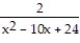 Find the LCD for the fractions in the list. -  ,   A)  (x - 4) (x - 6)  B)  (x - 6) (x + 4)  C)  (x - 4) (x - 6) (x + 4)  D)  (x + 4) (x + 6) (x + 4) 