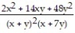 Add or subtract. Write the answer in lowest terms. -  +   A)    B)    C)    D)   