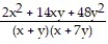 Add or subtract. Write the answer in lowest terms. -  +   A)    B)    C)    D)   