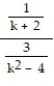 Simplify the complex fraction. -  A)    B)  k - 2 C)    D)   