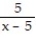 Solve the equation. -  - 5 =   A)  { 5} B)    C)  {-5} D)  ?