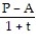 Solve the formula for the specified variable. -P =   for r A)  r =   B)  r =   C)  r =   D)  r = P - tA