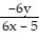 Solve the formula for the specified variable. -6x +   =   for z A)  z =   B)  z =   C)  z =   D)  z =  