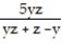 Solve the formula for the specified variable. -  -   +   = 5 for x A)  x =   B)  x =   C)  z =   D)  y =  