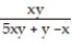 Solve the formula for the specified variable. -  -   +   = 5 for x A)  x =   B)  x =   C)  z =   D)  y =  