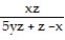 Solve the formula for the specified variable. -  -   +   = 5 for x A)  x =   B)  x =   C)  z =   D)  y =  