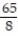 Choose the one alternative that best completes the statement or answers the question.    Solve the problem. -The sum of an integer and its reciprocal is   . Find the integer. A)  65 B)  7 C)  9 D)  8